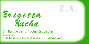 brigitta mucha business card